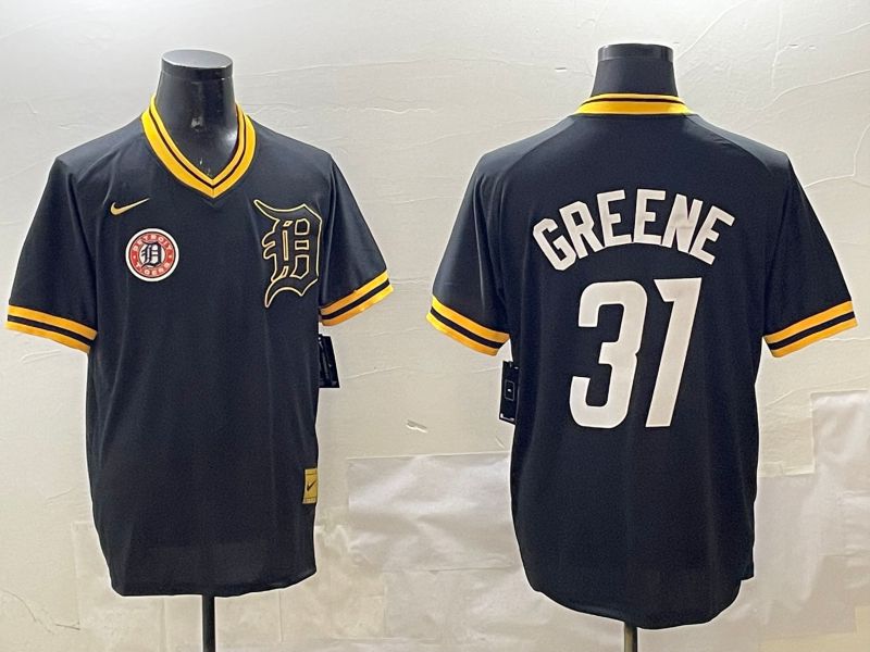 Men Detroit Tigers #31 Greene Black Gold Game 2025 Nike MLB Jersey style 6->detroit tigers->MLB Jersey